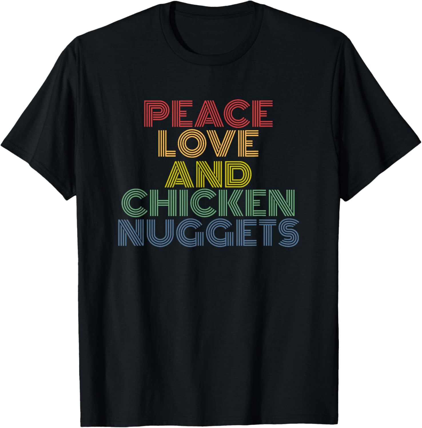 Peace Love Chicken Nuggets retro funny foodie
