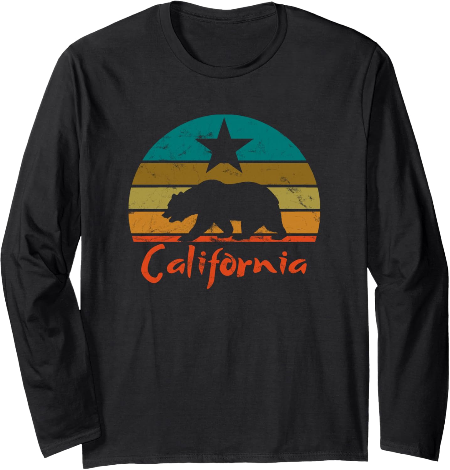 California Bear Retro Vintage Sunset 70s State Pride Graphic