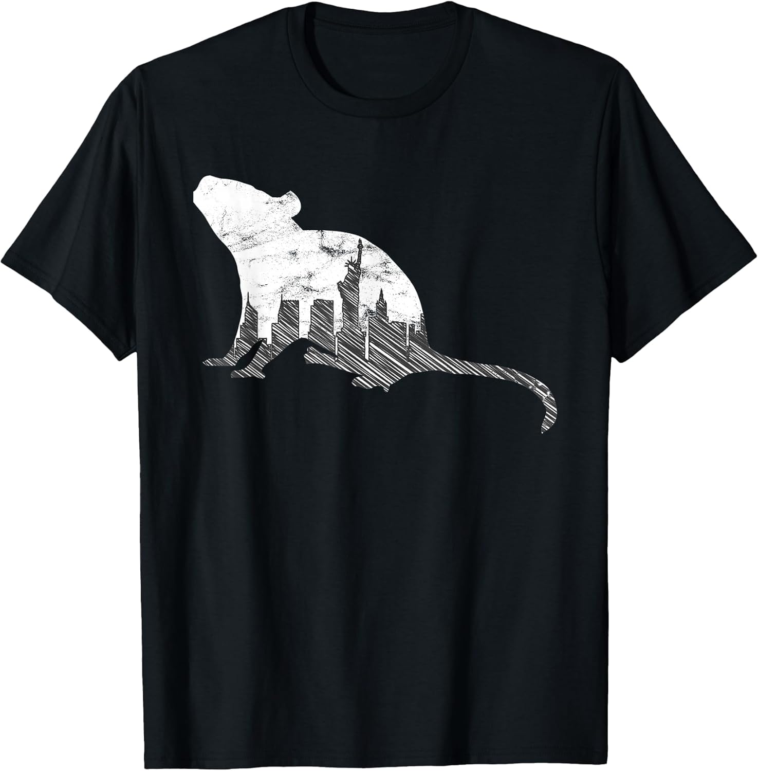 New York City Rat Skyline Funny NYC Souvenir Graphic