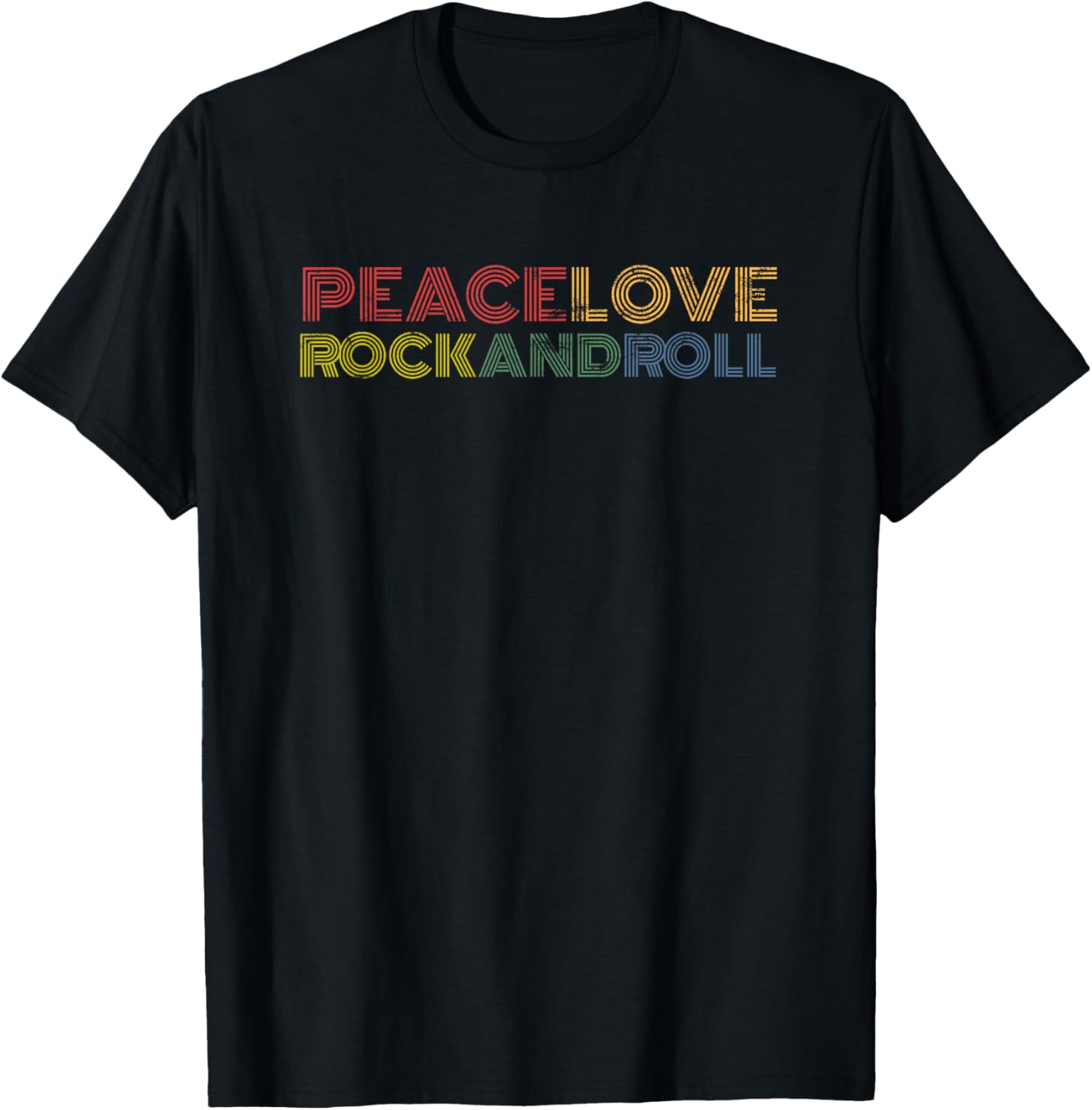 Rock And Roll Peace Love Retro Vintage Music Style
