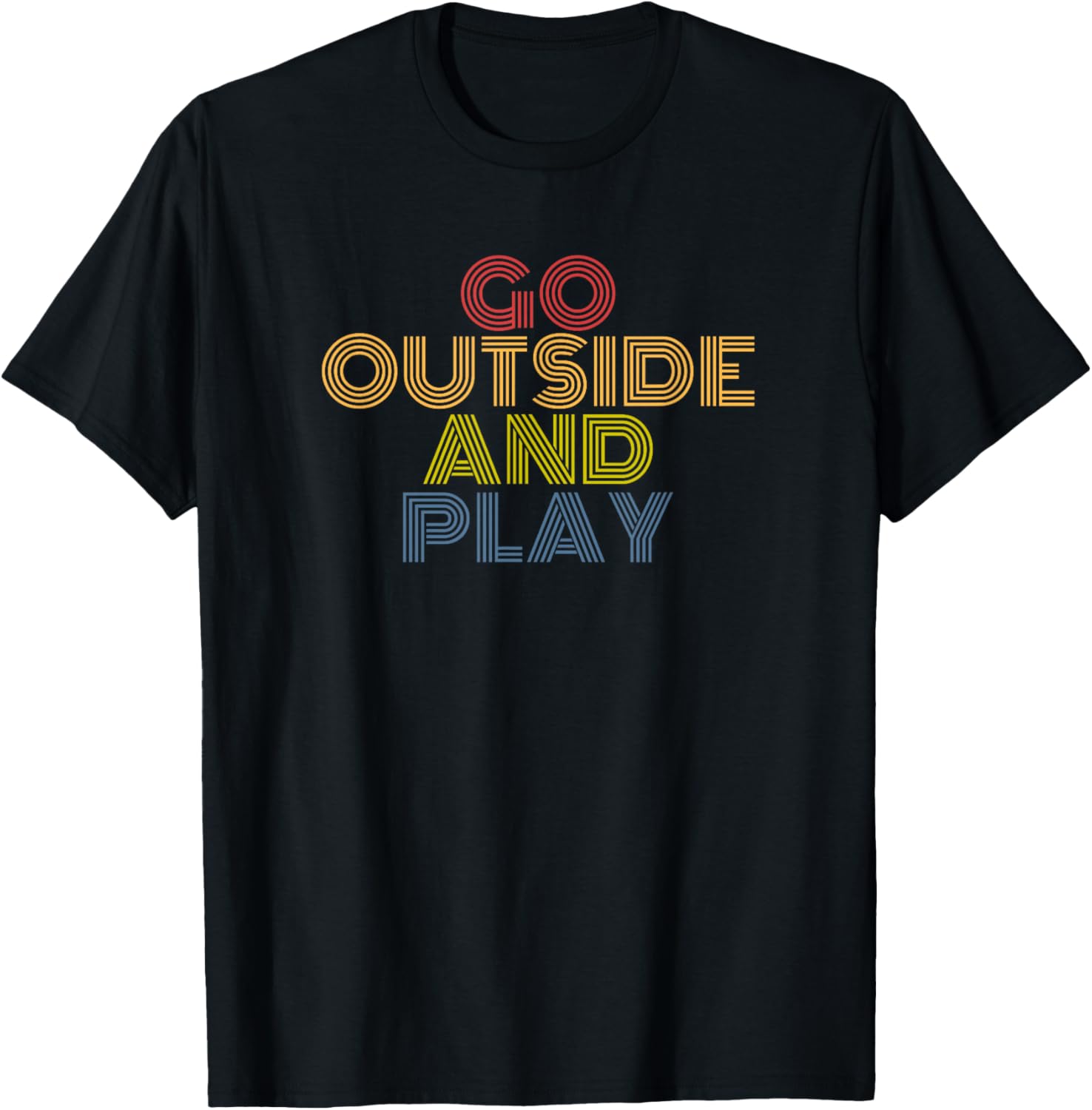 Outside Play Retro 70s Vintage Nature Fun Quote