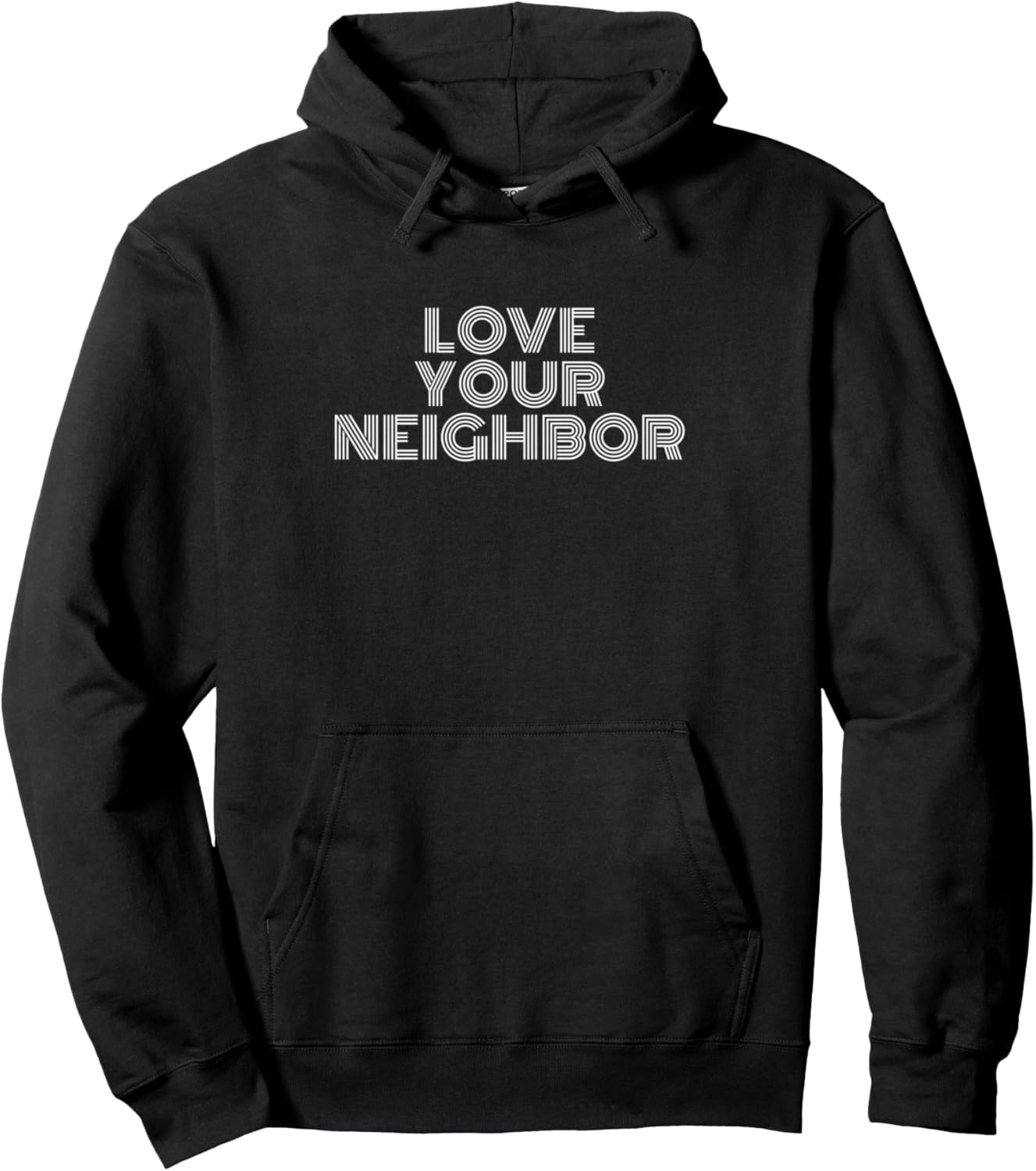 Love Your Neighbor Retro Typography Faith Kindness Message