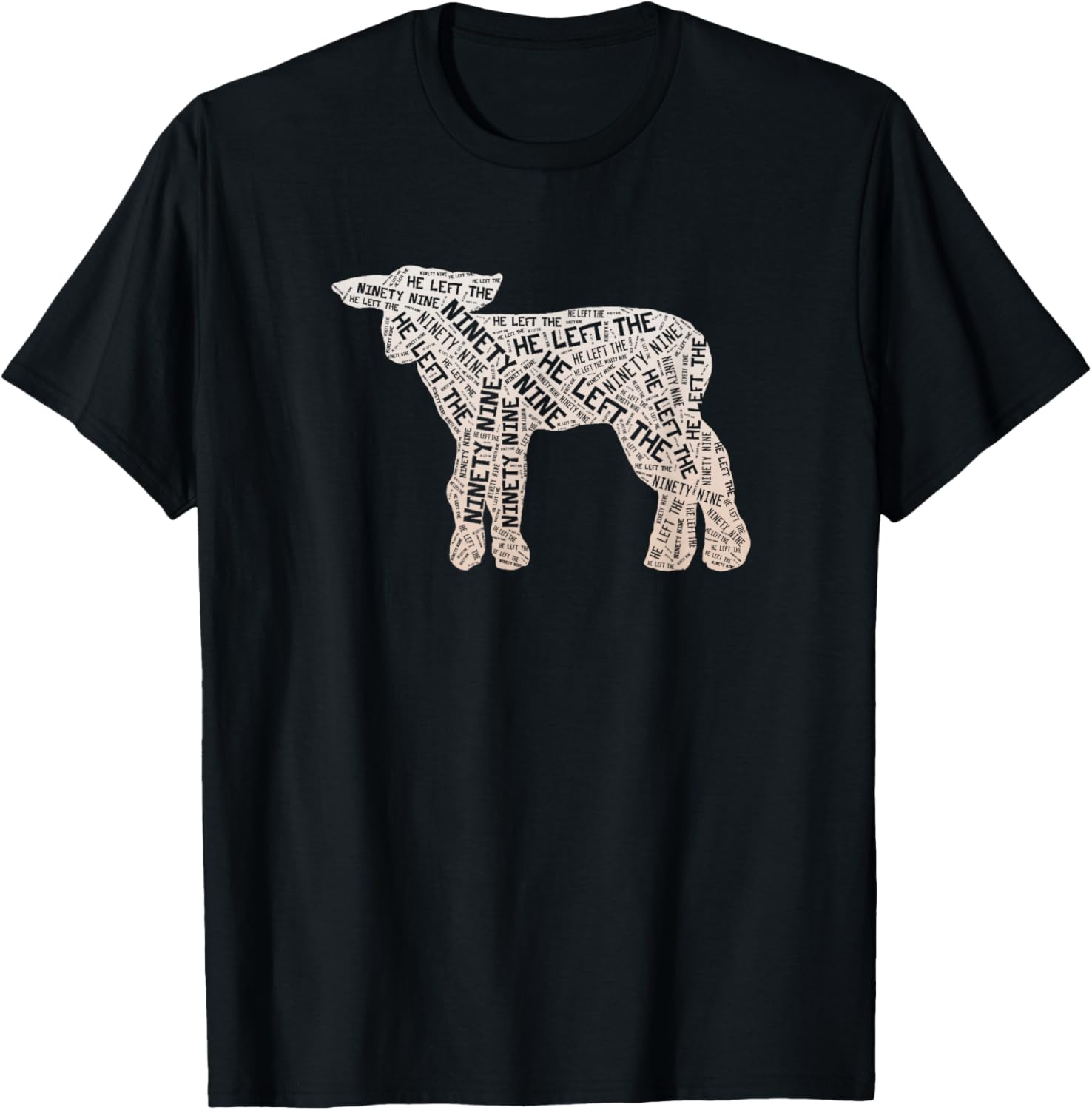 He Left The Ninety Nine lamb Christian worship art