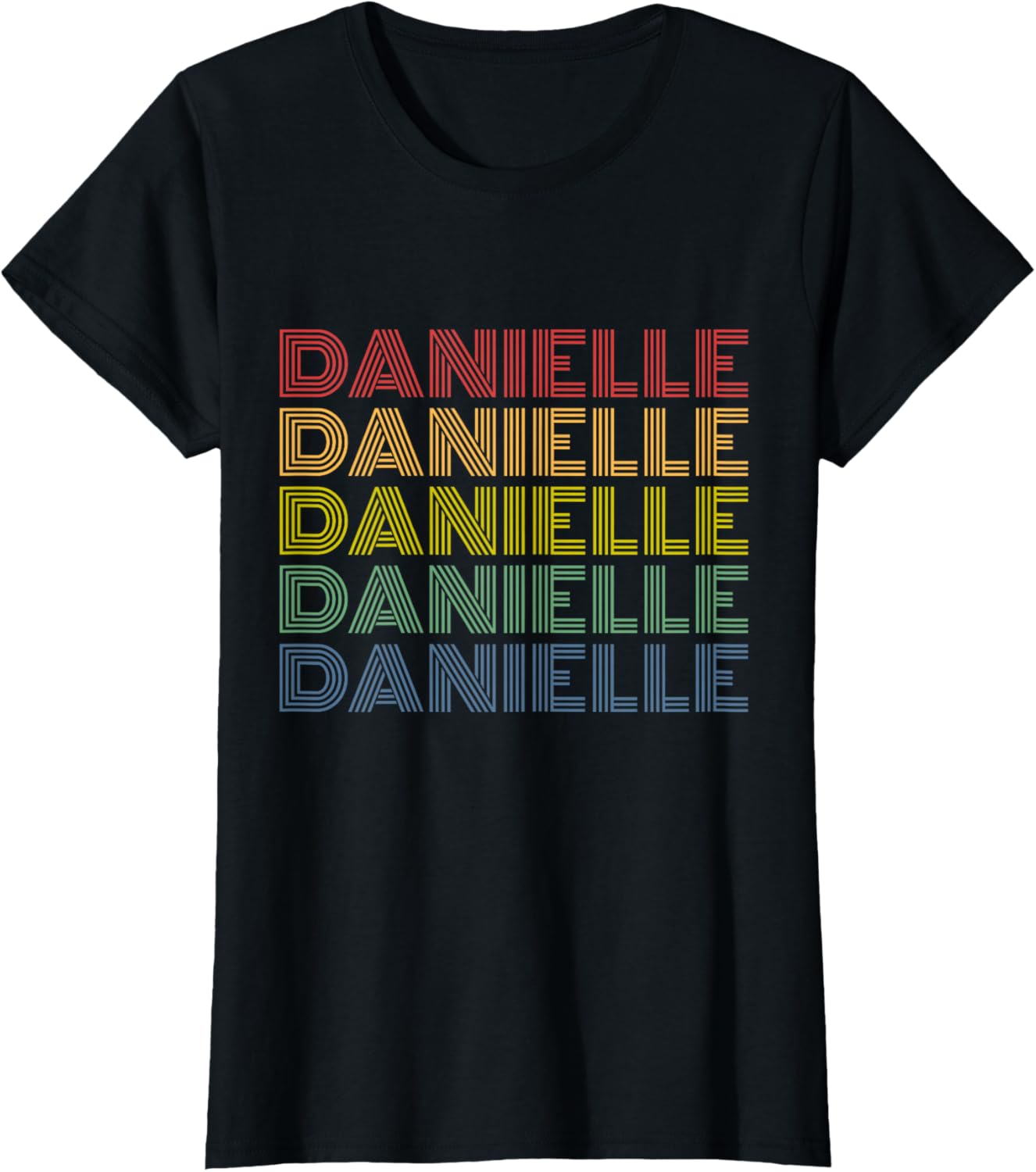 Womens Danielle Wordmark Pattern Personalized Name Retro