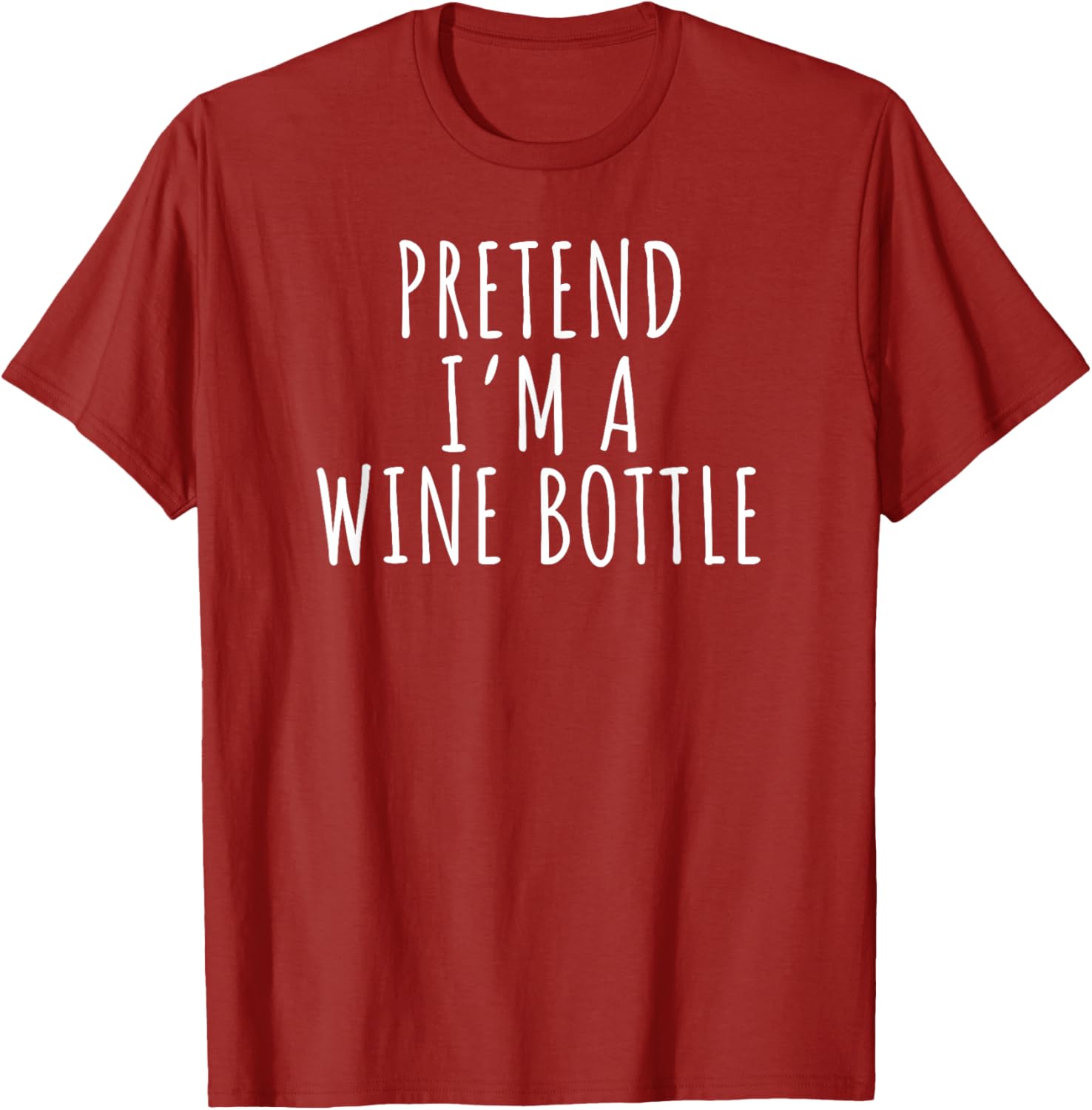 Lazy Halloween Costume Shirt Pretend I'm A Wine Bottle