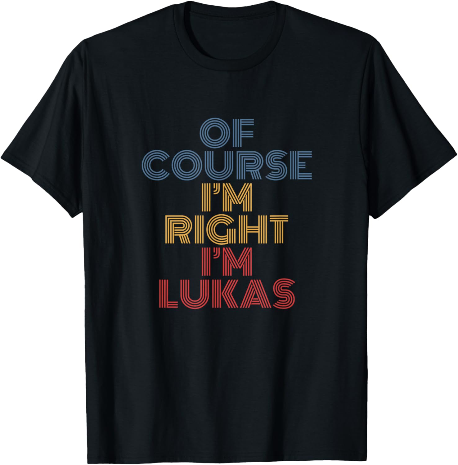 Oh Course I'm Right I'm Lukas Personalized Name funny