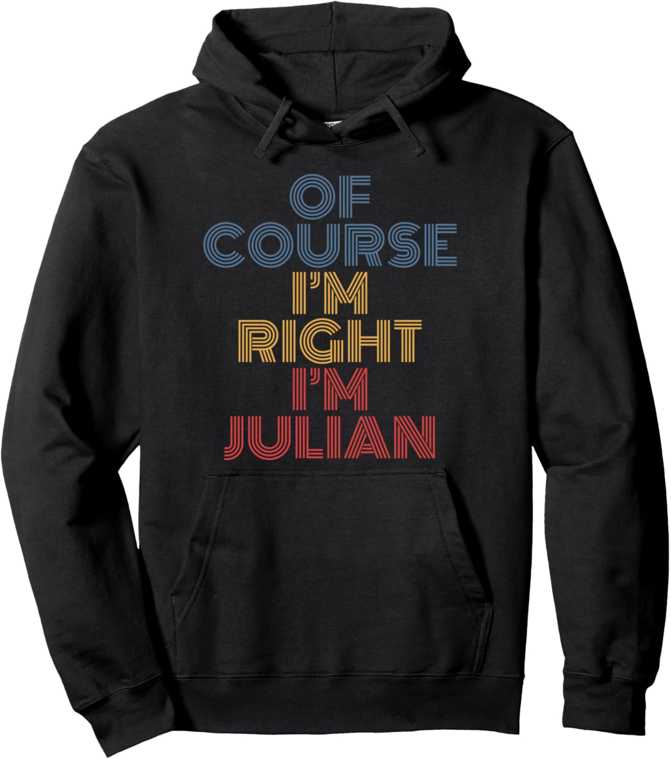 Oh Course I'm Right I'm Julian Personalized Name funny