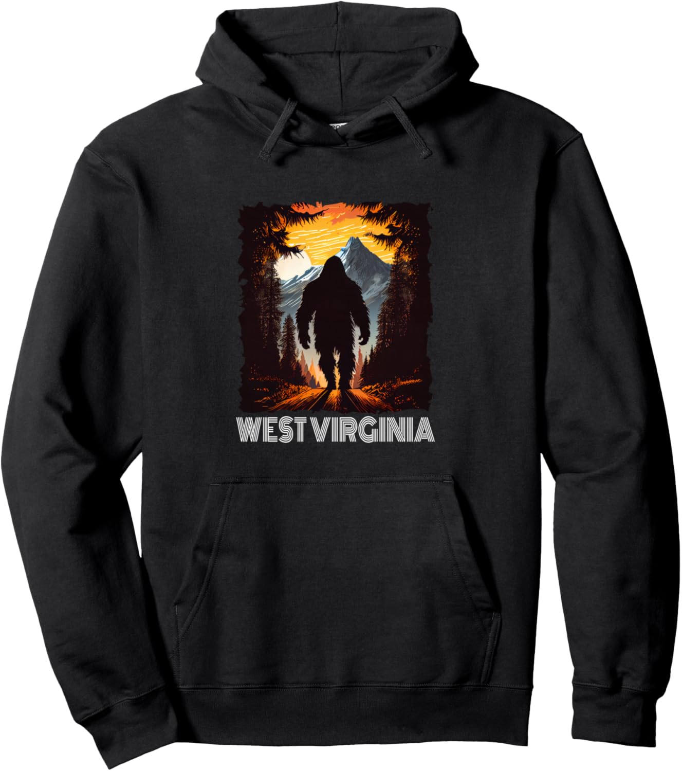 West Virginia Sunset retro 70s vintage hiking camping