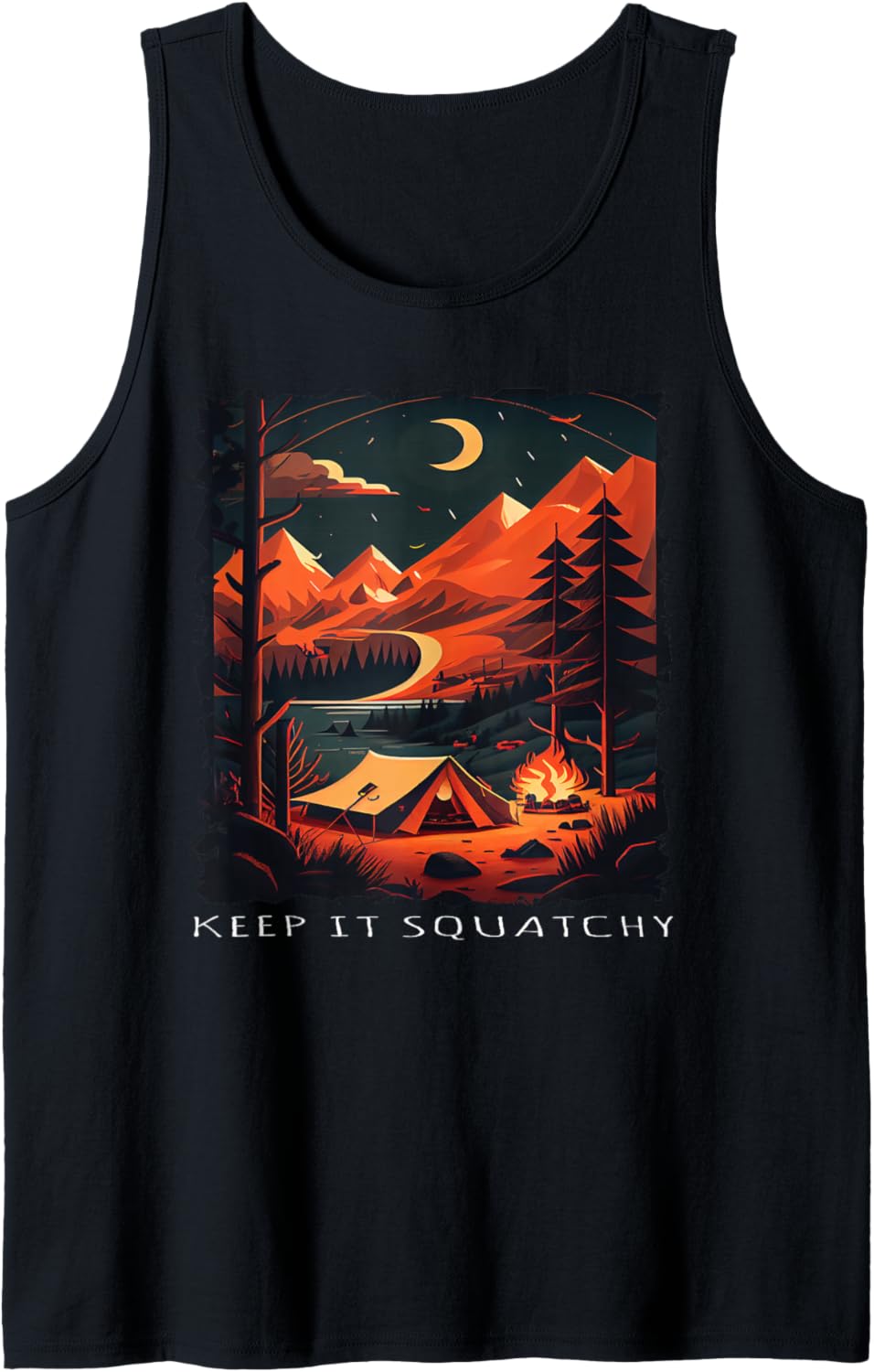Keep It Squatchy hiking camping retro funny