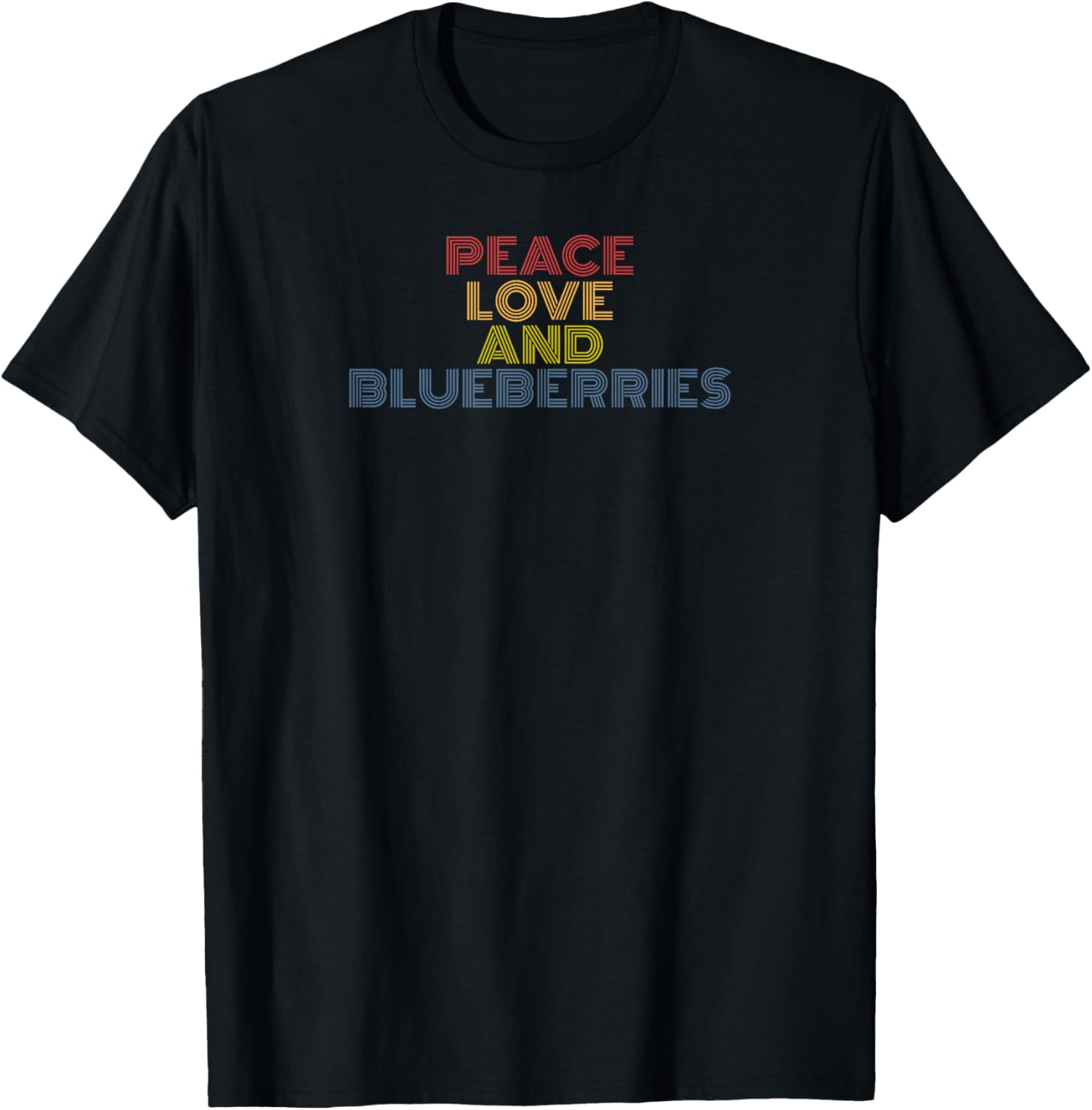 Peace Love And Blueberries retro 70s vintage