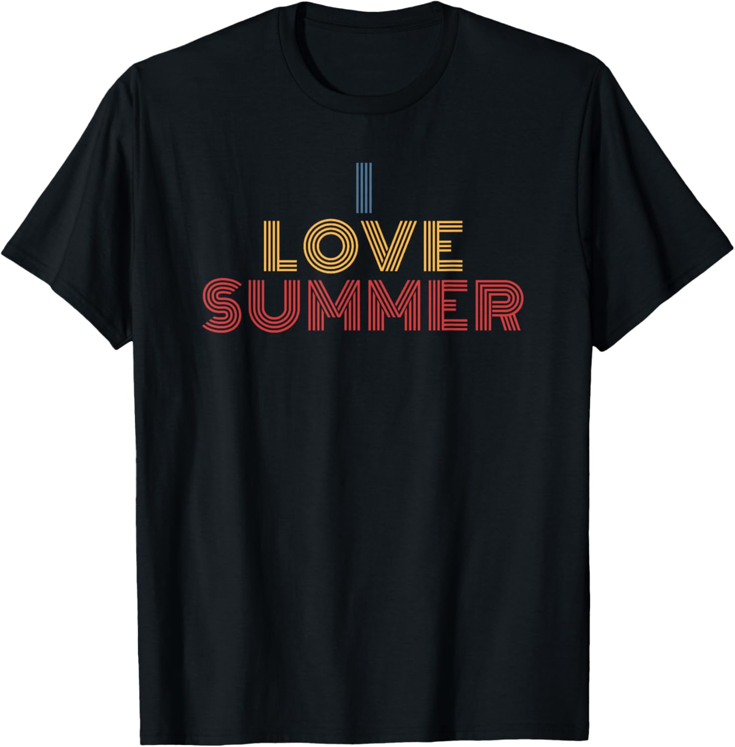 I Love Summer Retro Rainbow Warm Weather Vibes Design