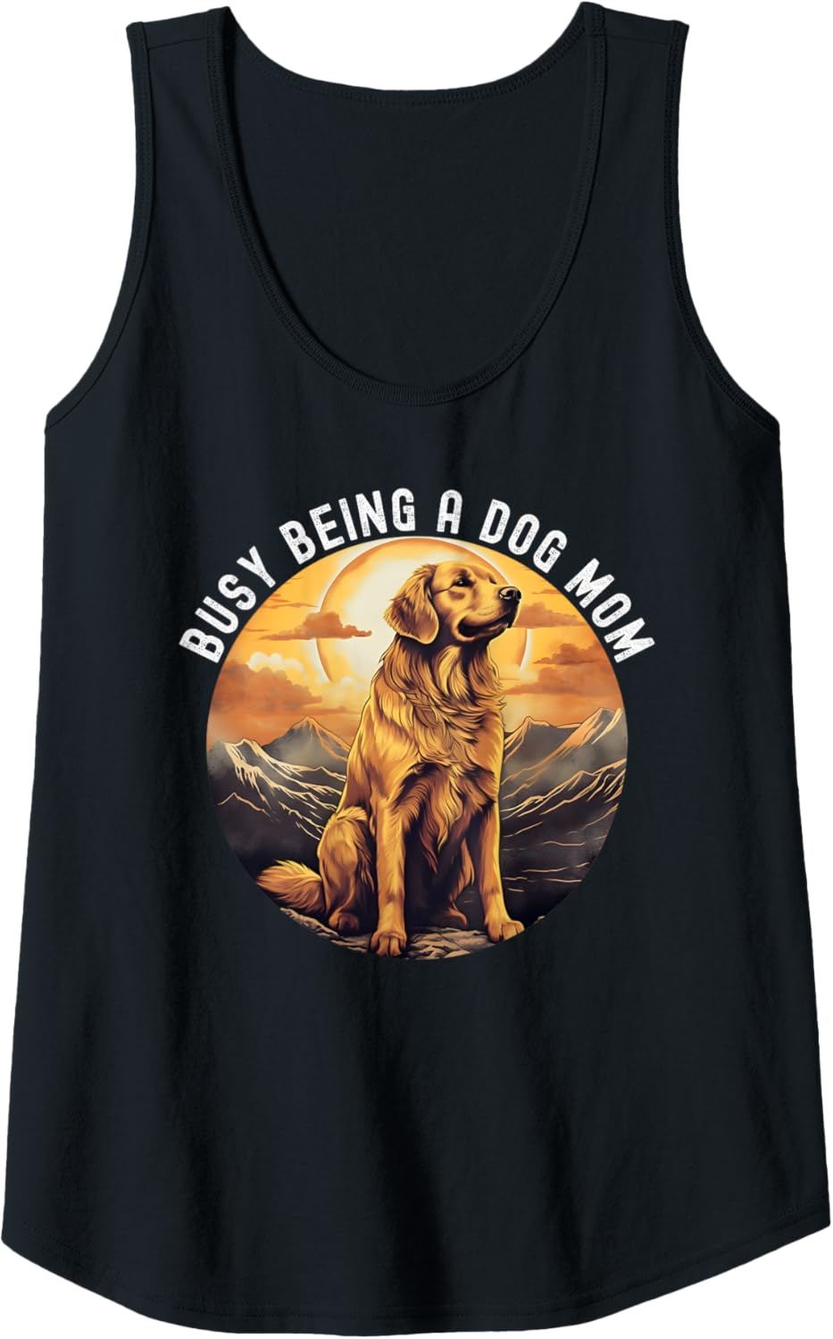 Busy Being A Dog Mom Golden Retriever retro vintage