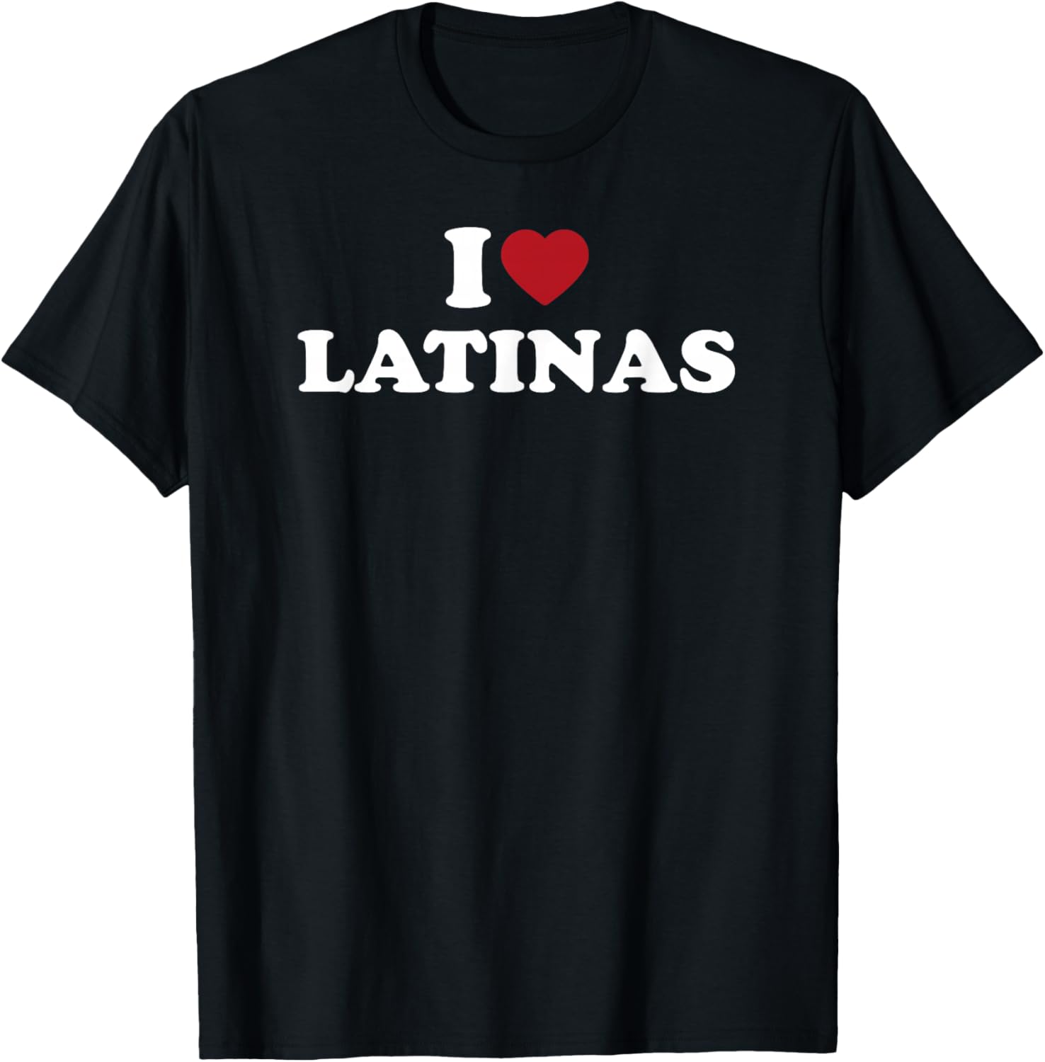 I Love Latinas Bold Red Heart Graphic