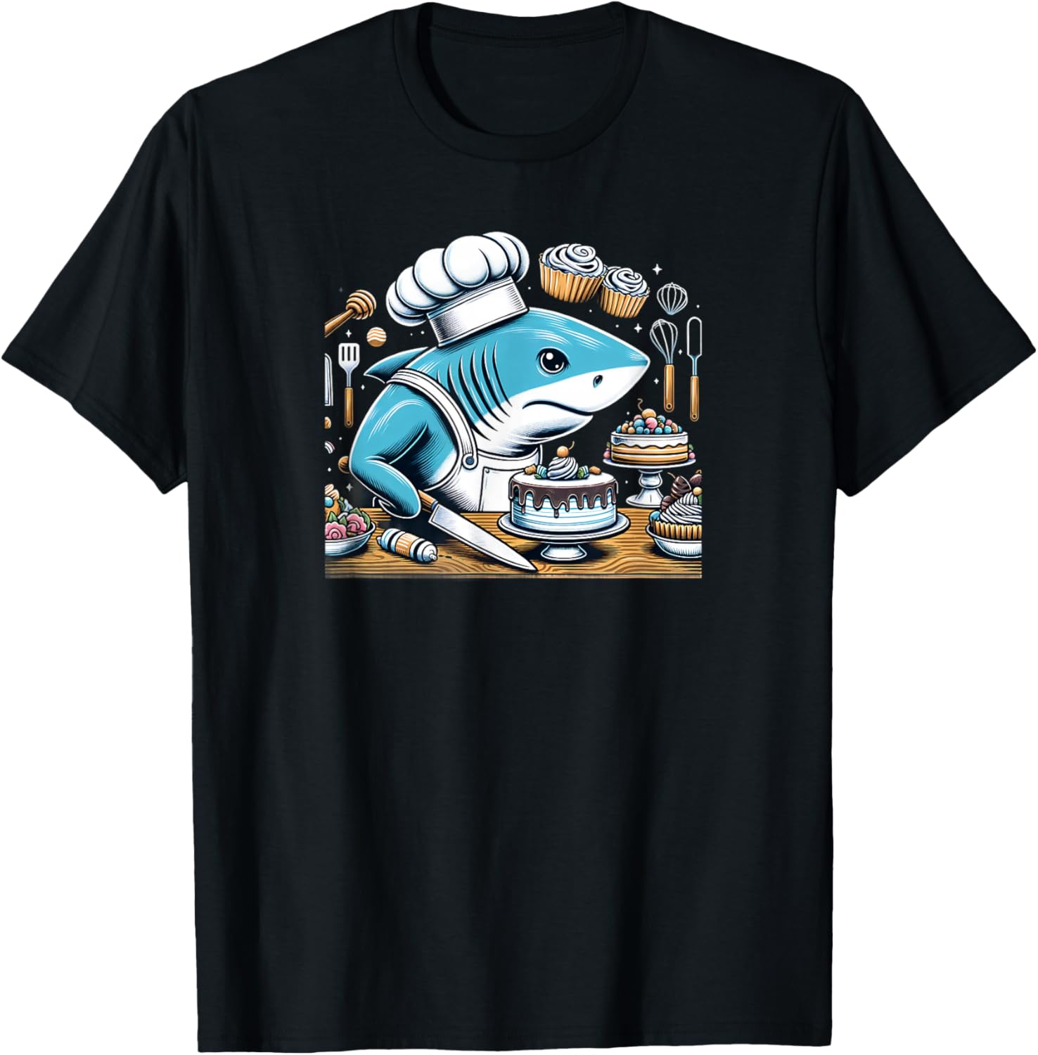Gourmet Sea Chef Graphic - Culinary Shark