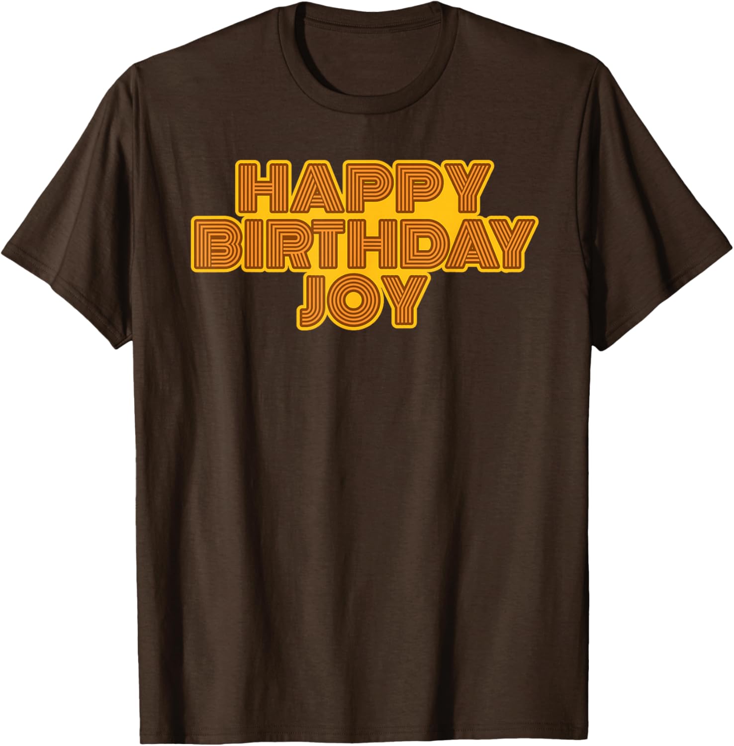 Happy Birthday Joy Personalized Name Retro Typography