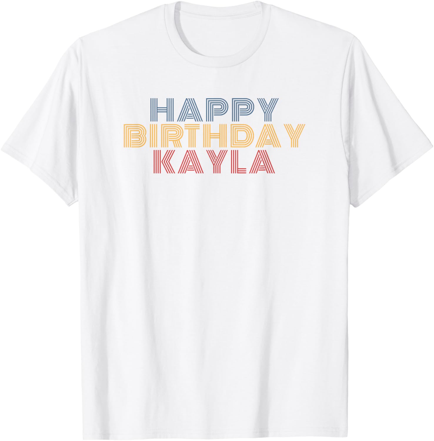 Happy Birthday Kayla Personalized Name Retro Typography