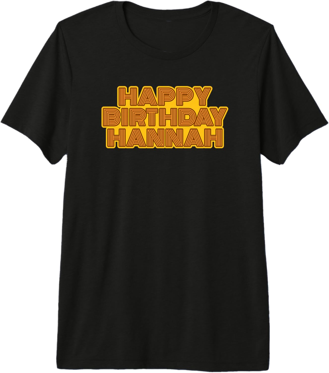 Happy Birthday Hannah Personalized Name Retro Typography