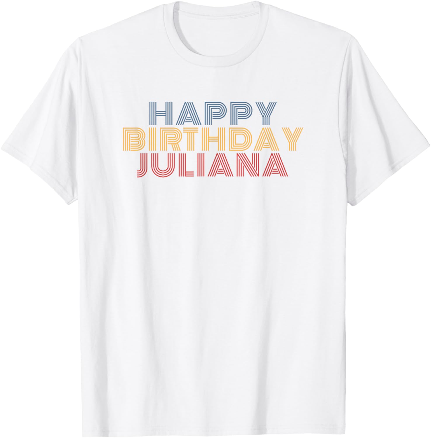 Happy Birthday Juliana Personalized Name Retro Typography