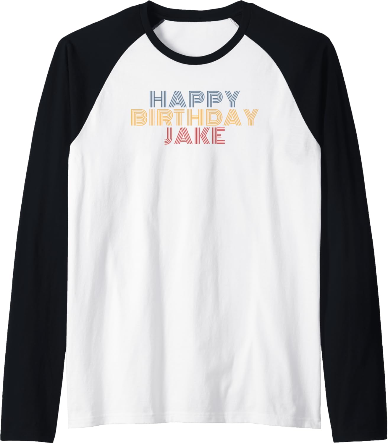 Happy Birthday Jake Personalized Name Retro Typography