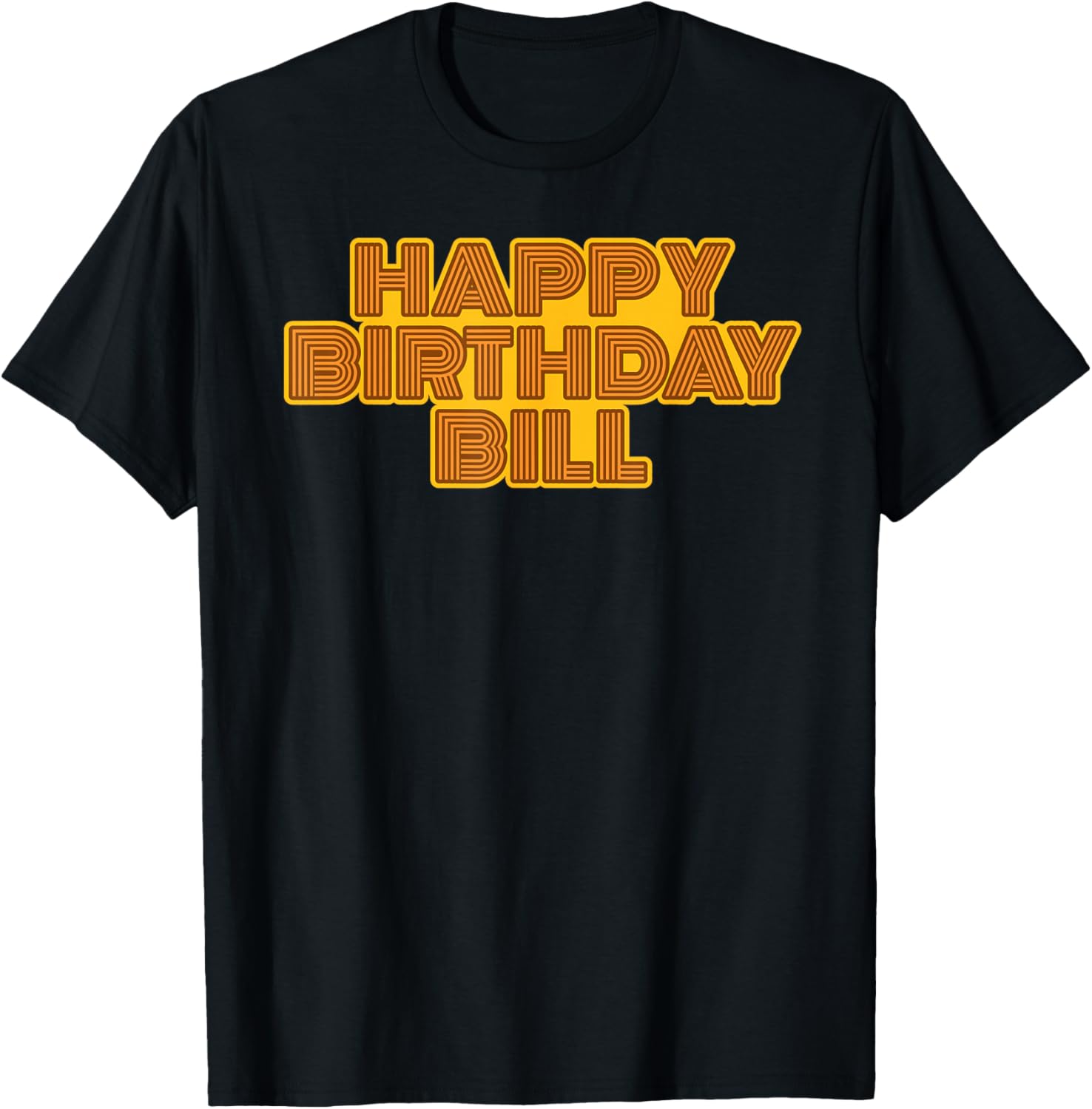 Happy Birthday Bill Personalized Name Retro Typography