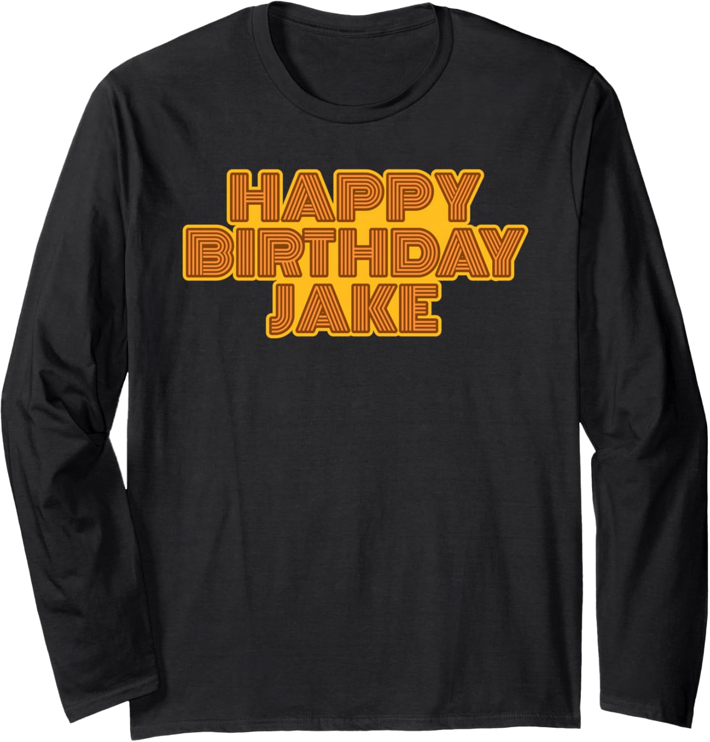 Happy Birthday Jake Personalized Name Retro Typography