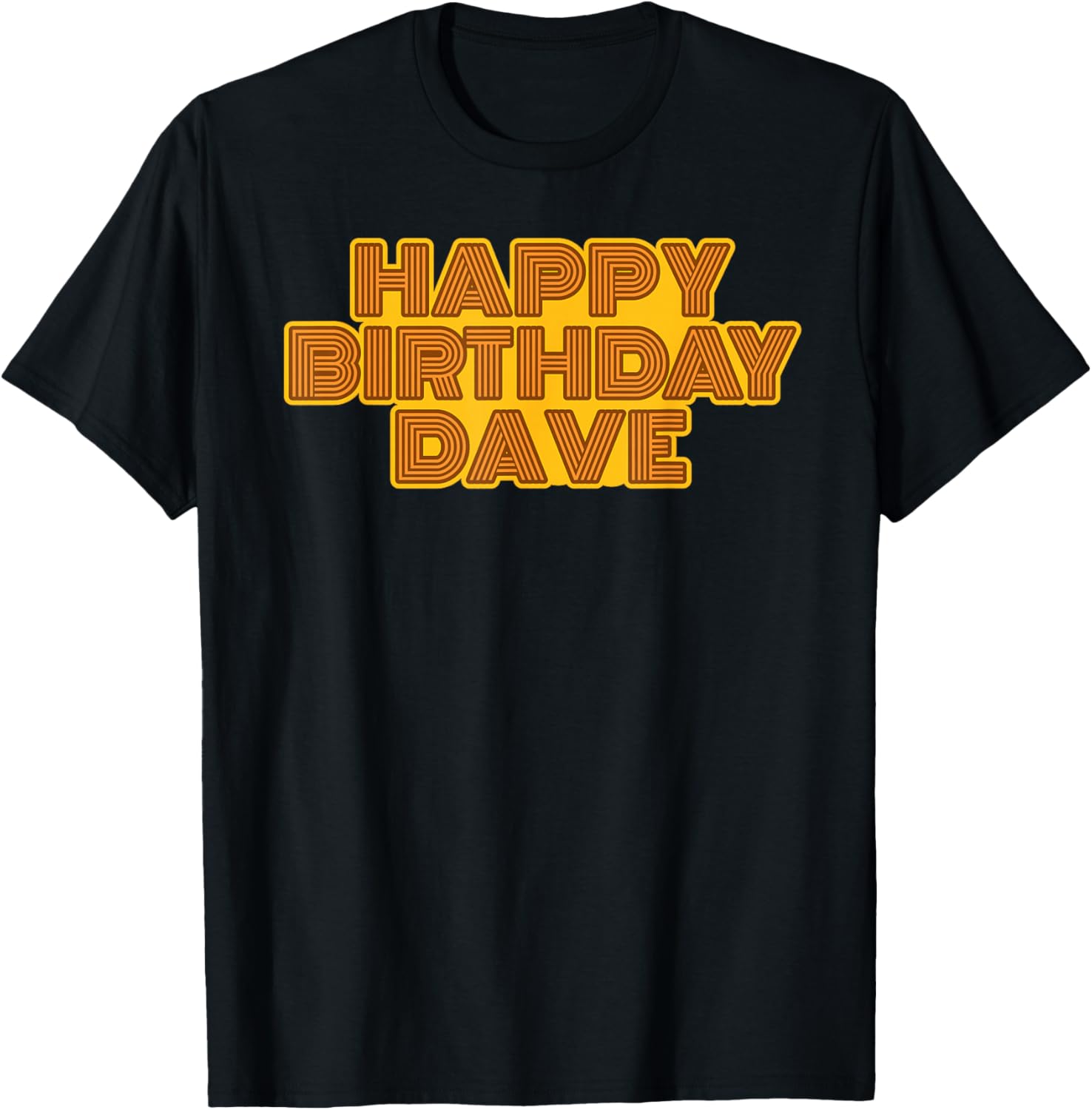 Happy Birthday Dave Personalized Name Retro Typography