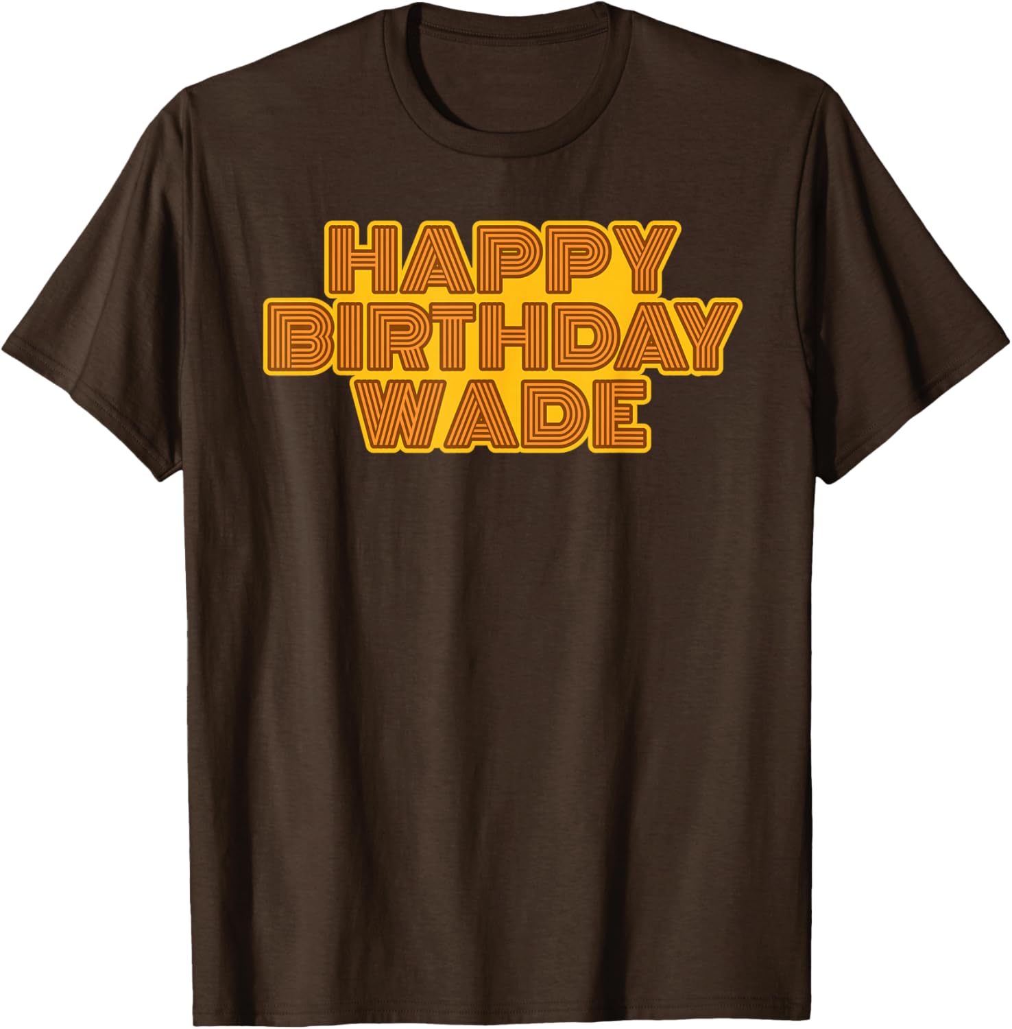 Happy Birthday Wade Personalized Name Retro Typography