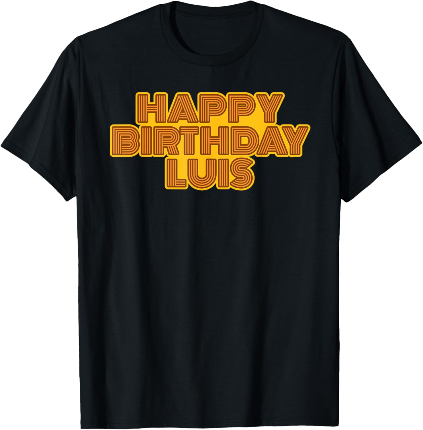 Happy Birthday Luis Personalized Name Retro Typography
