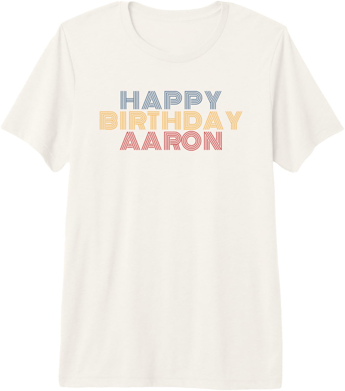 Happy Birthday Aaron Personalized Name Retro Typography