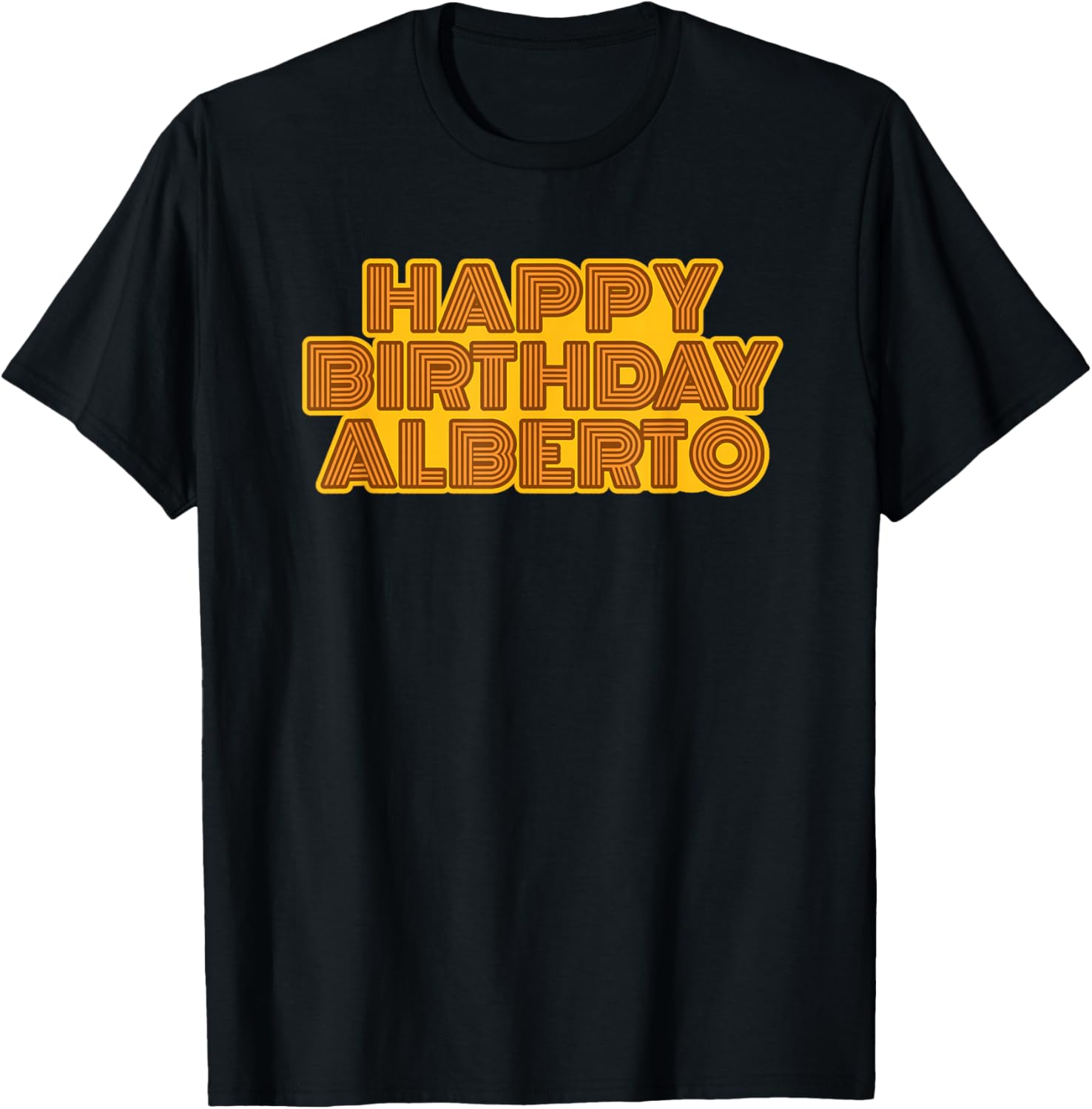 Happy Birthday Alberto Personalized Name Retro Typography