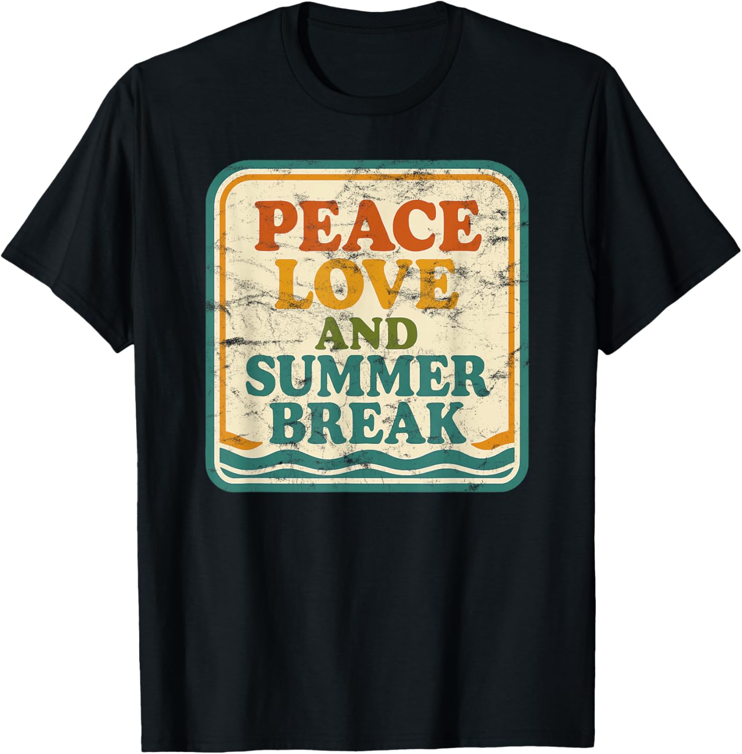 Peace Love And Summer Break Retro Beach Vibes