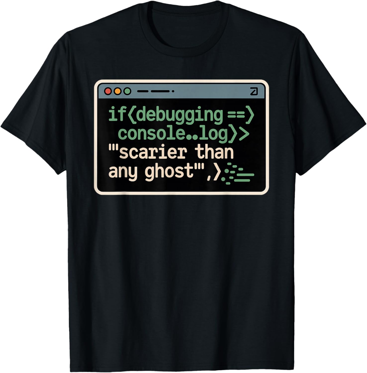 Geeky Halloween Top Debugging JavaScript Apparel