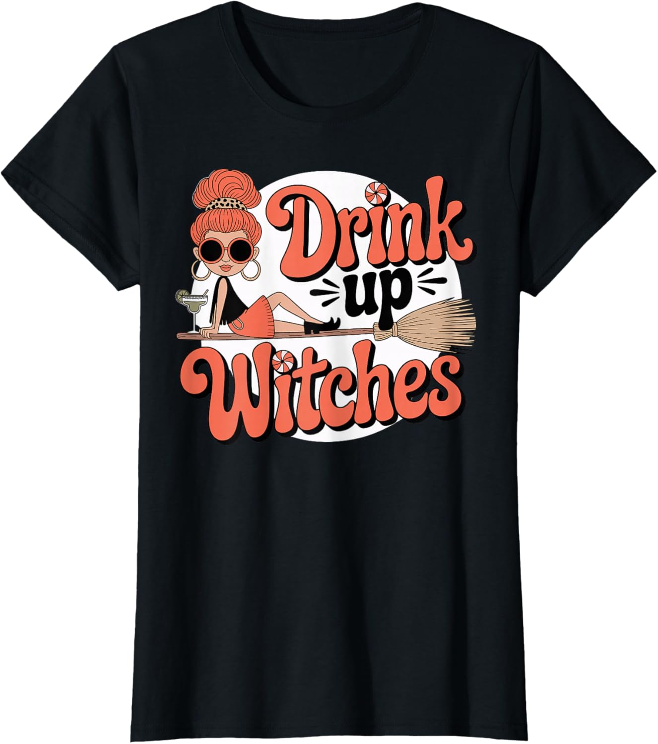 Drink Up Witches Retro Halloween Party Tee