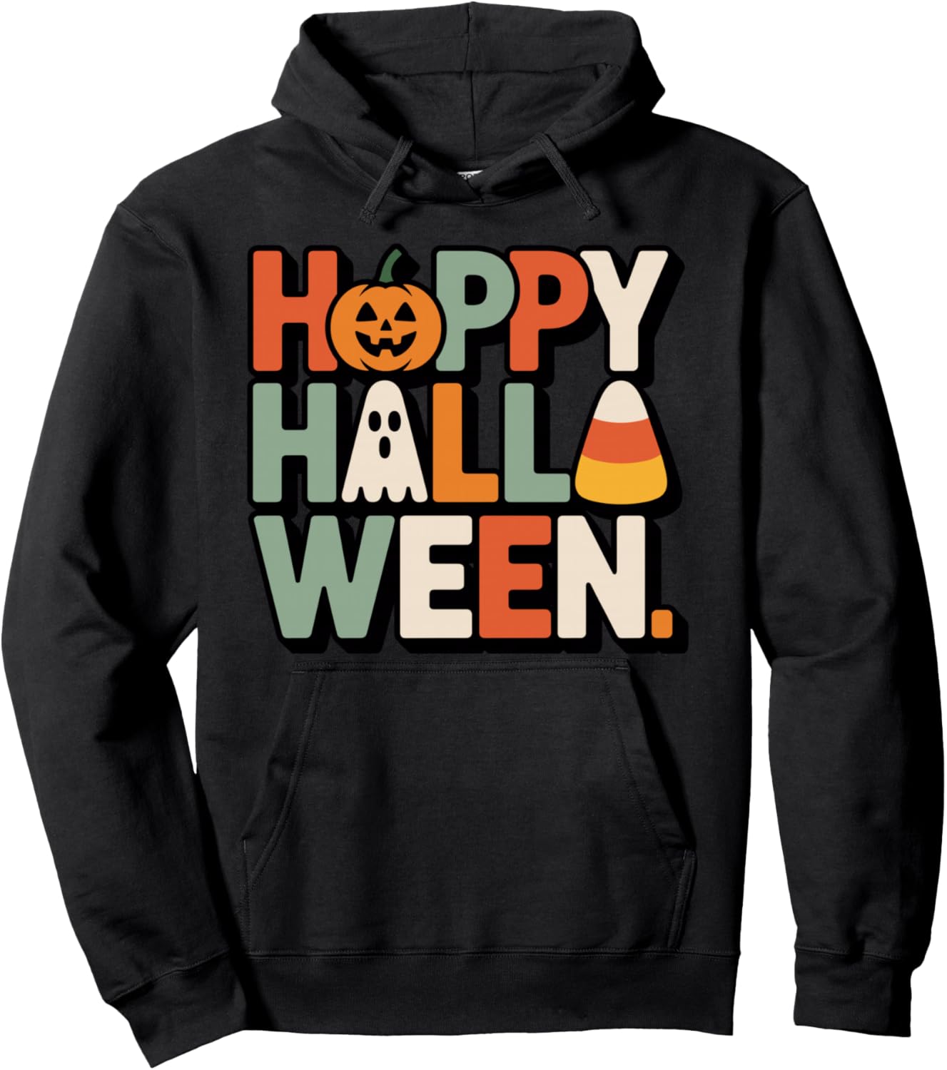 Happy Halloween Pumpkin Ghost Candy Corn Funny Letter Block
