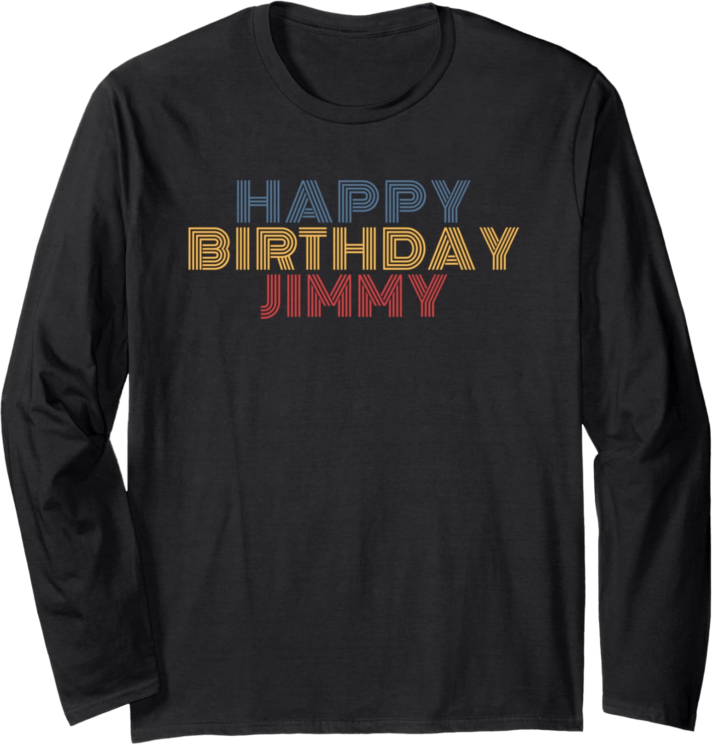 Happy Birthday Jimmy Personalized Name Retro Typography