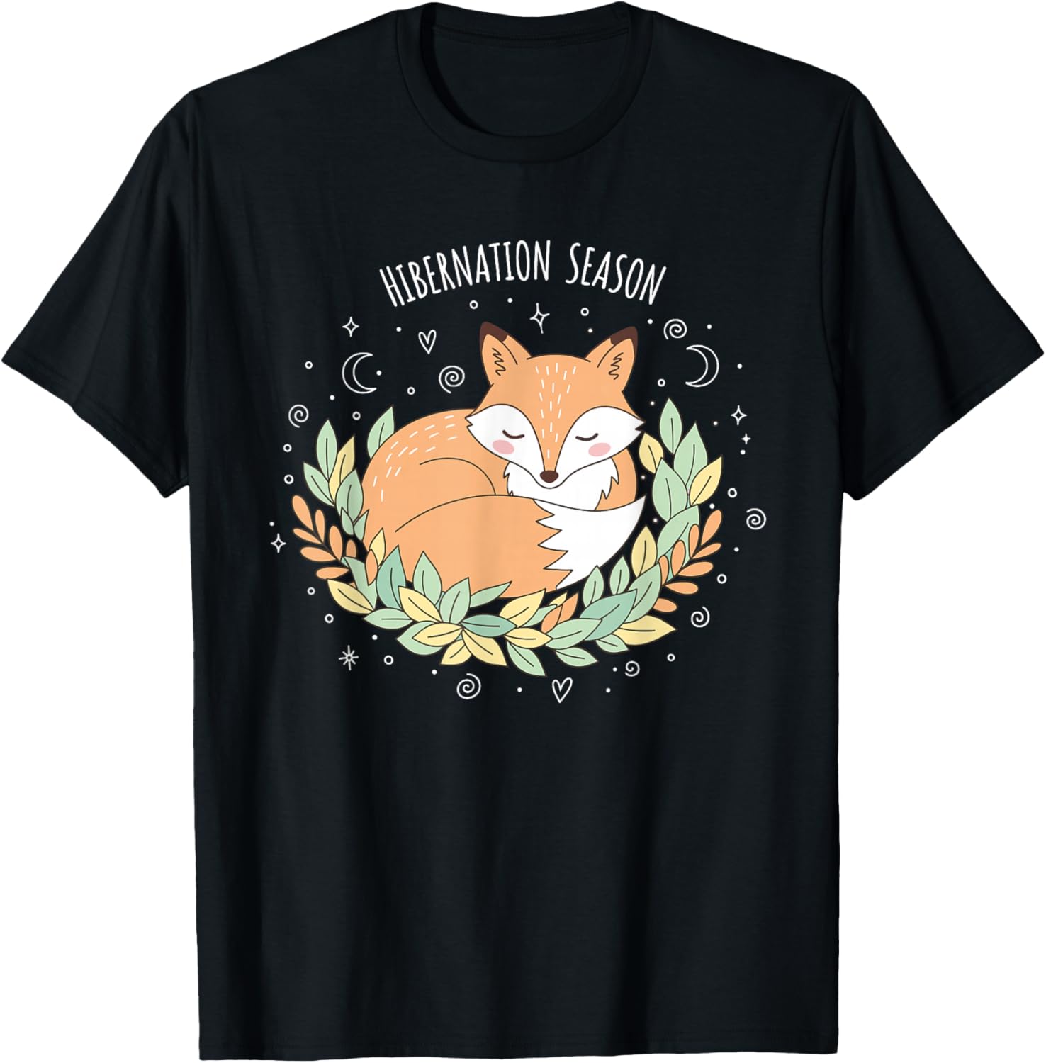 Hibernation Mode Cute Sleeping Fox Winter Lazy Design