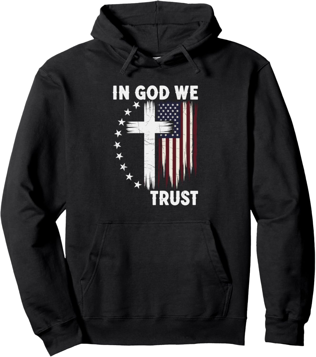 In God We Trust Christian USA Flag Cross