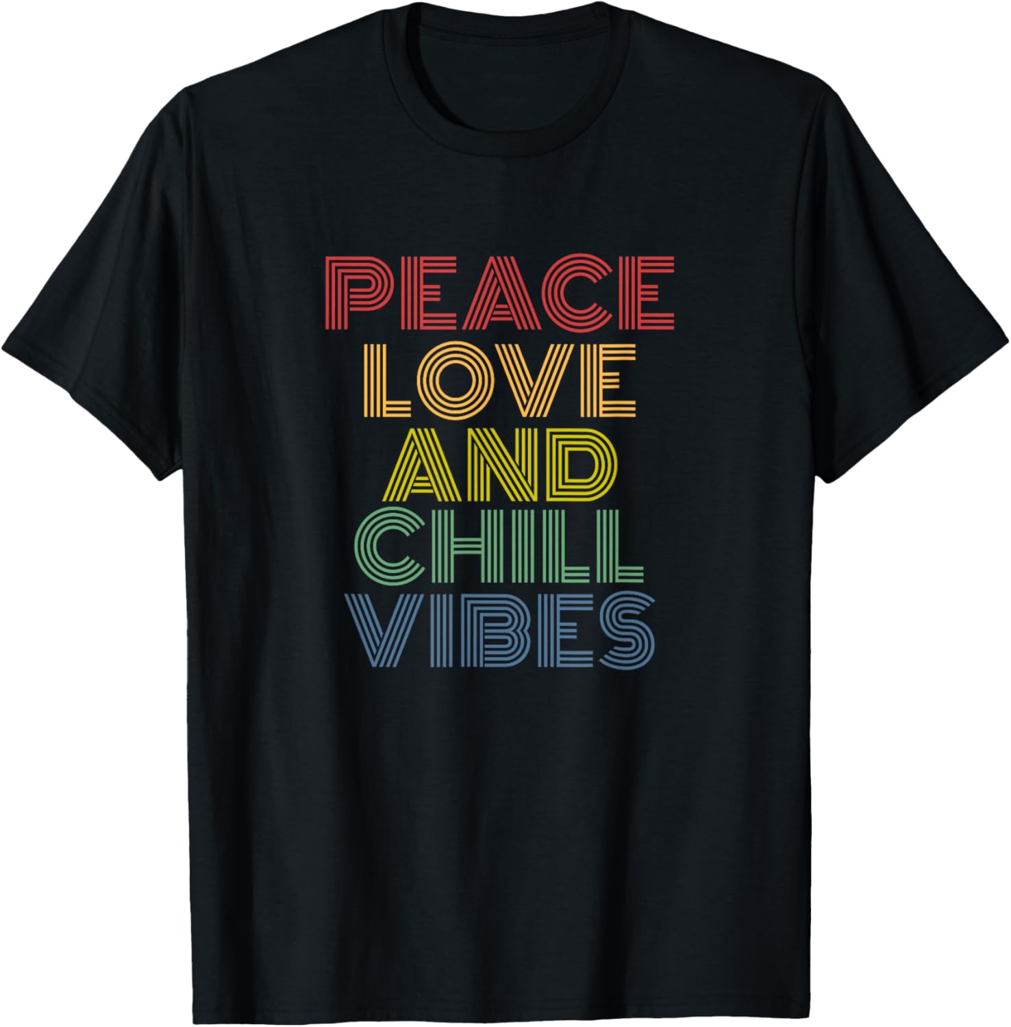 Peace Love And Chill Vibes Retro Groovy Chill Design
