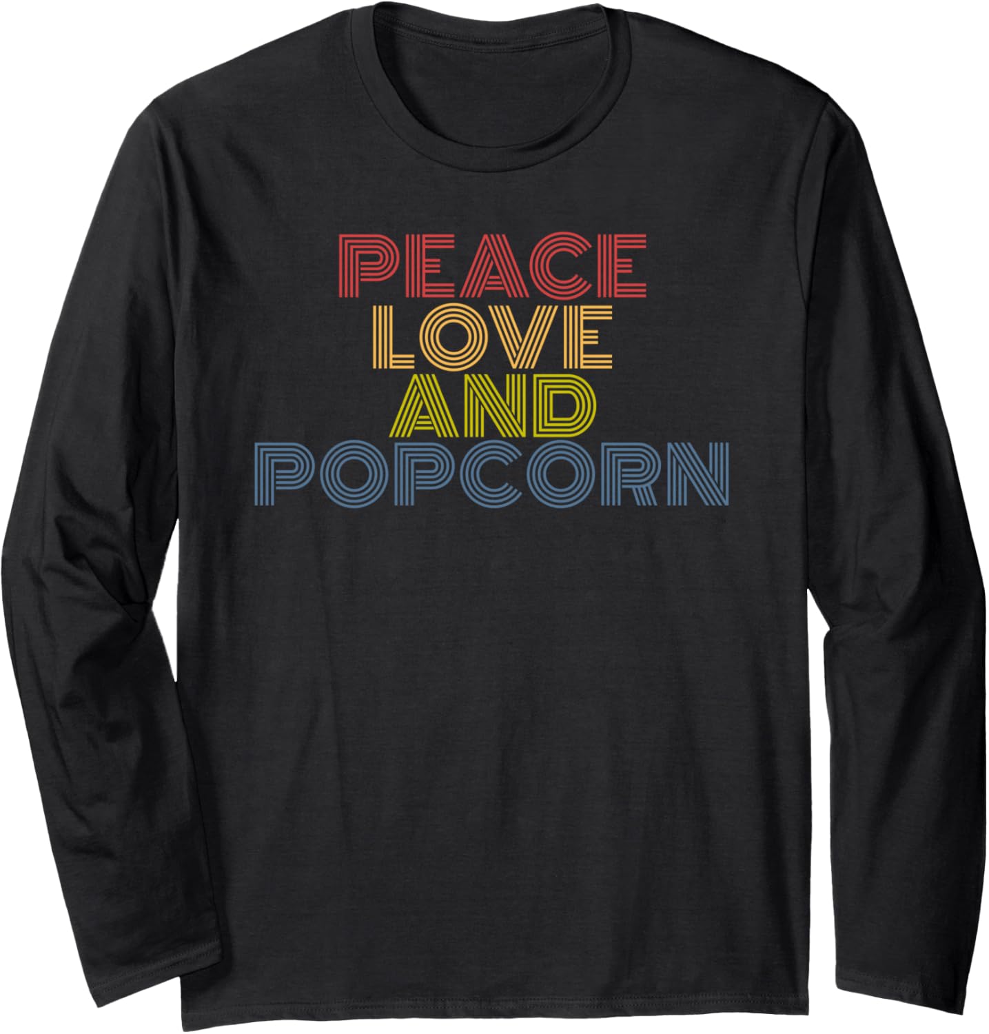 Peace Love And Popcorn retro 70s vintage